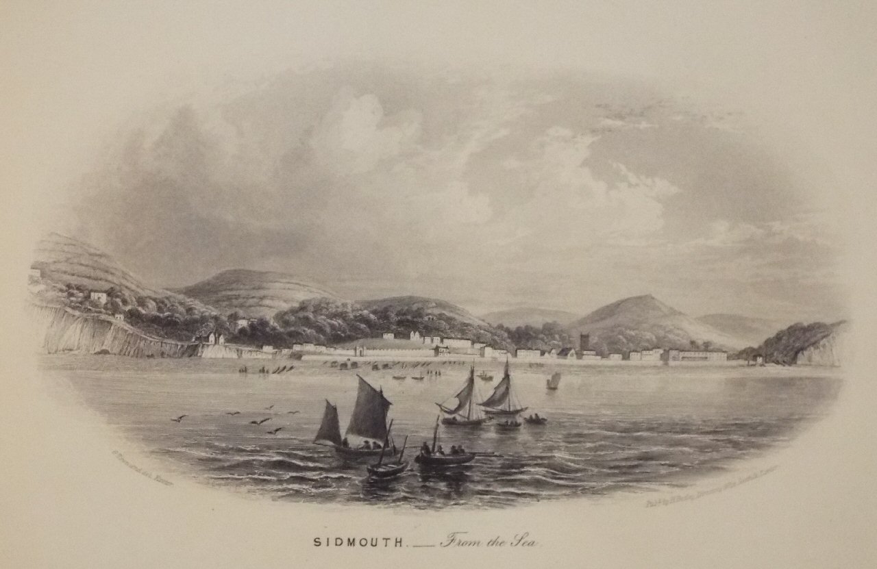 Steel Vignette - Sidmouth. - From the Sea.